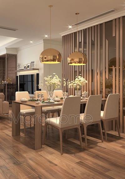 Mẫu bàn ghế ăn gỗ công nghiệp hiện đại